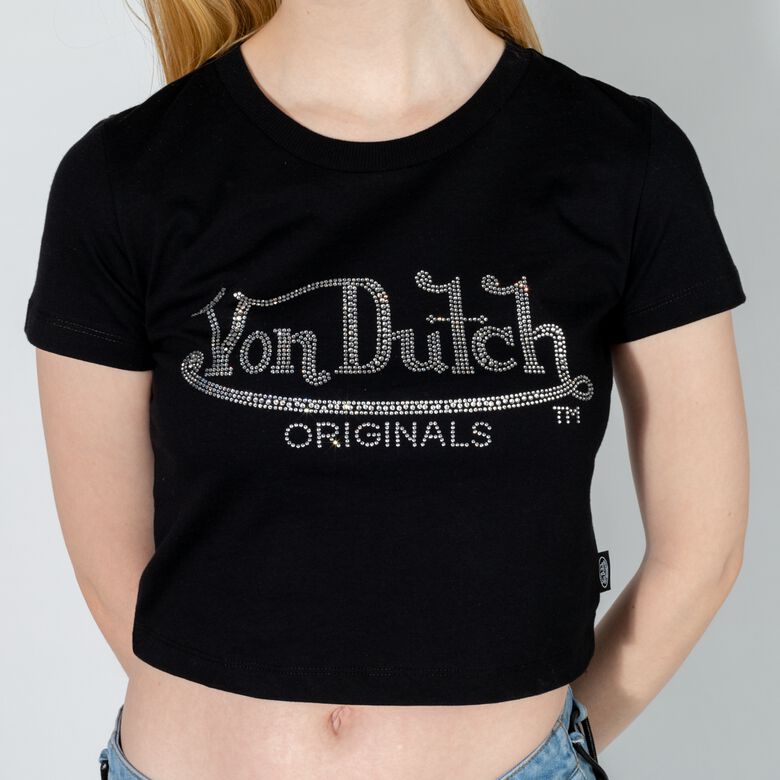G&#252;nstigsten Von Dutch Originals -Andrea kurzes Rundhals-T-Shirt, black F0817666-01677
